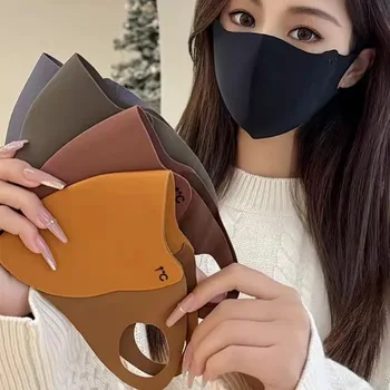 Masque coupe-vent chaud hiver femmes hommes couleur unie mas...