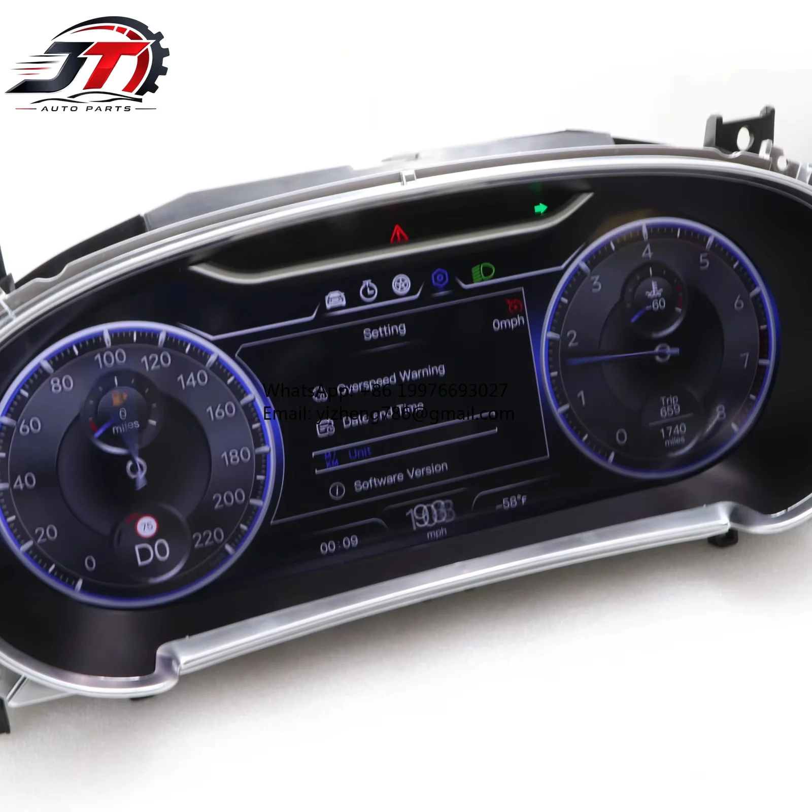 JT WJHY-BE628 Auto LCD Dashboard New Upgrade Digital Cluster Instrument For Bentley For Continental For GT Built-In GPS USB Ster
