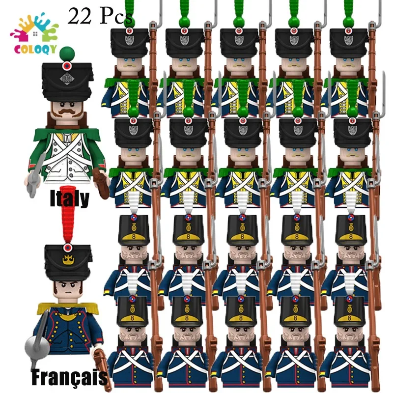 Kinderspielzeug 22/10 Stück Napoleonische Kriege Militär General Soldat Bausteine Imperial Navy Figuren Spielzeug für Kinder Geburtstagsgeschenke