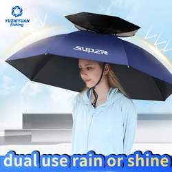 YUZHIYUAN Portable Folding Umbrella Hat UPF 50+ UV Protection Hands Free Umbrellas Head-wear Fishing Umbrella for Fishing Garden