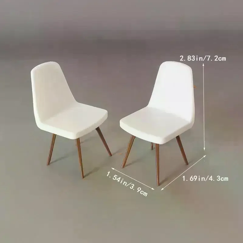 Mini silla de simulación para casa de muñecas, modelo de muebles para casa de muñecas, decoración, casa de muñecas de juguete, accesorios de construcción de microescena, 1/12