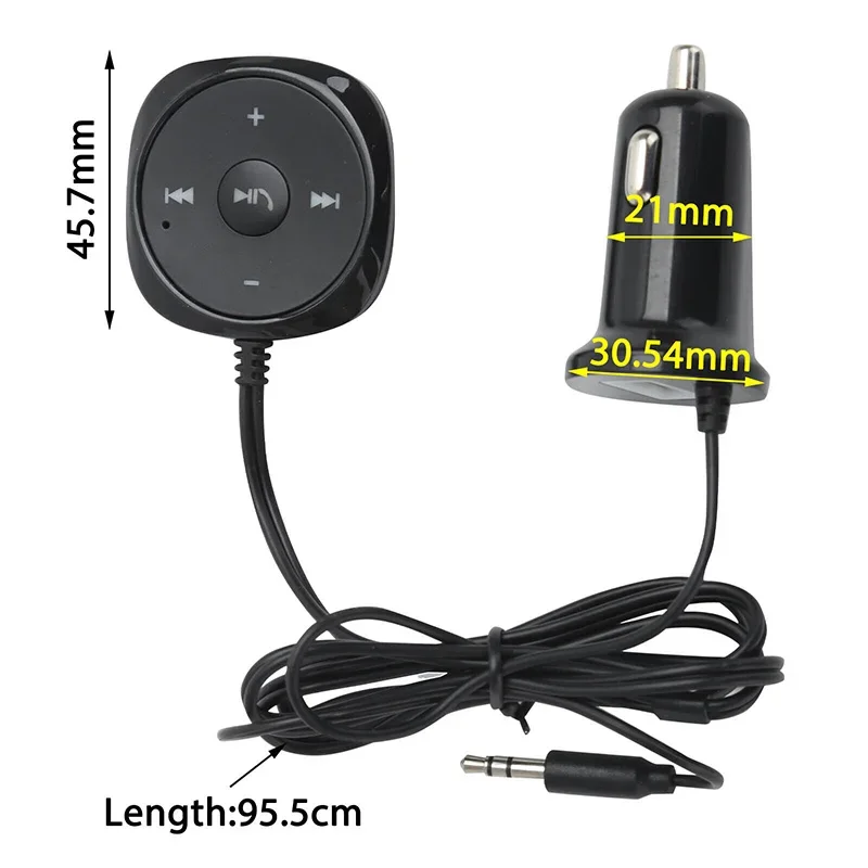 Car Bluetooth Receiver Car Adapter 3.5mm AUX Car Kit Adapter Bluetooth Music Handsfree Receiver for IPad Phone