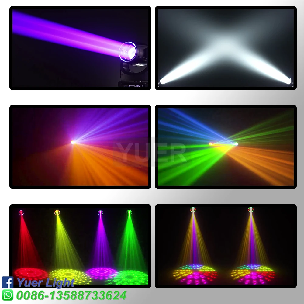 Imagem -06 - Yuer-mini Bulbo Beam com Anel para dj Disco Moving Head Lighting Projetor de Luz com Dmx Home Party 230w 7r Novo