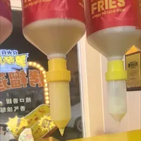 2.5L Hanging Sauce Bottle Commercial Large-diameter Simple Large Capacity Hanging Sauce Bucket Tomato Salad Curry Sauce Bottle
