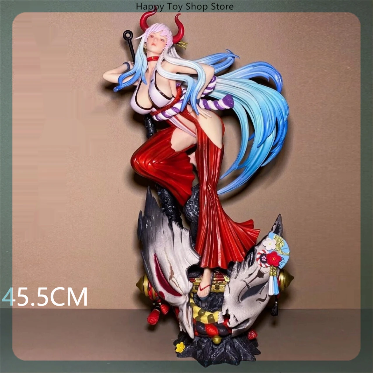 45.5cm One Piece Yamato Standing Anime Girl Figure Model Gk Large Statue Boys Collection Desktop Decoration Ornament Toys Gifts