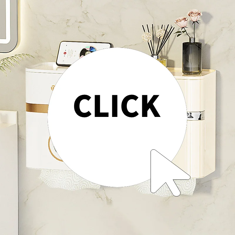 

Легкая роскошная настенная подвесная коробка для салфеток без перфорации с двойным ящиком, полка для хранения туалетных салфеток, бытовая коробка для рулонной бумаги