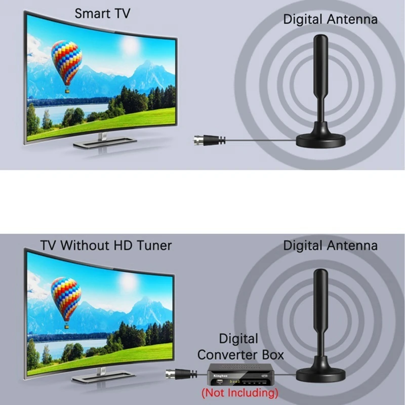 هوائي التلفزيون HDTV-T هوائي التلفزيون الرقمي مكاسب عالية لاستقبال إشارة التلفزيون الذكية في الأماكن المغلقة والخارجية