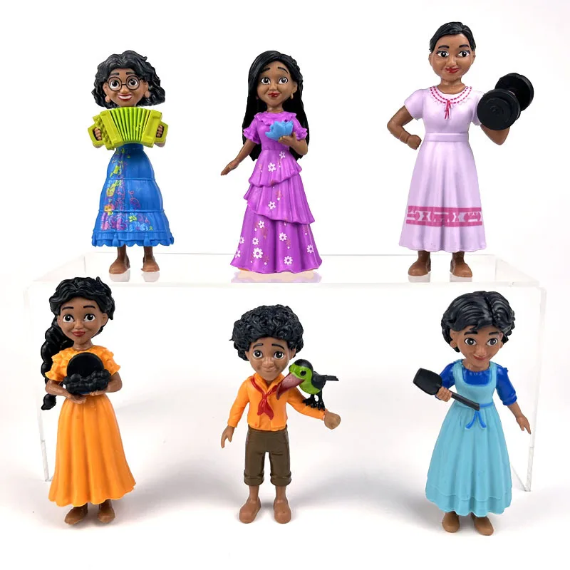 6pcs/set Disney Anime Movie Encanto Figure Model Toy Dolls Set Cartoon Doll Home Decorations Figurines Gift