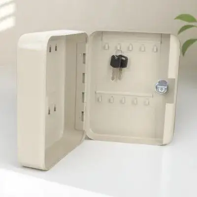 مجموعة واحدة من تصميم قفل خزانة المفاتيح المقاوم للاهتراء لمستشفى المدرسة المنزلية المثبتة على الحائط بفتحات متعددة منظم تخزين المفاتيح #6