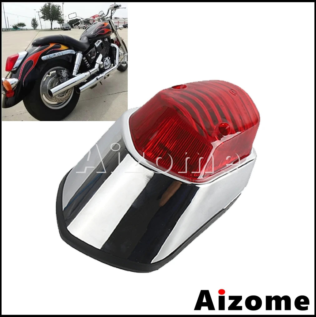 Universal Motorcycle Taillight Brake Stop Light Rear Lanp For Harley Yamaha Suzuki Honda Shadow Sabre 1100 VT1100C2 VT400 VT750