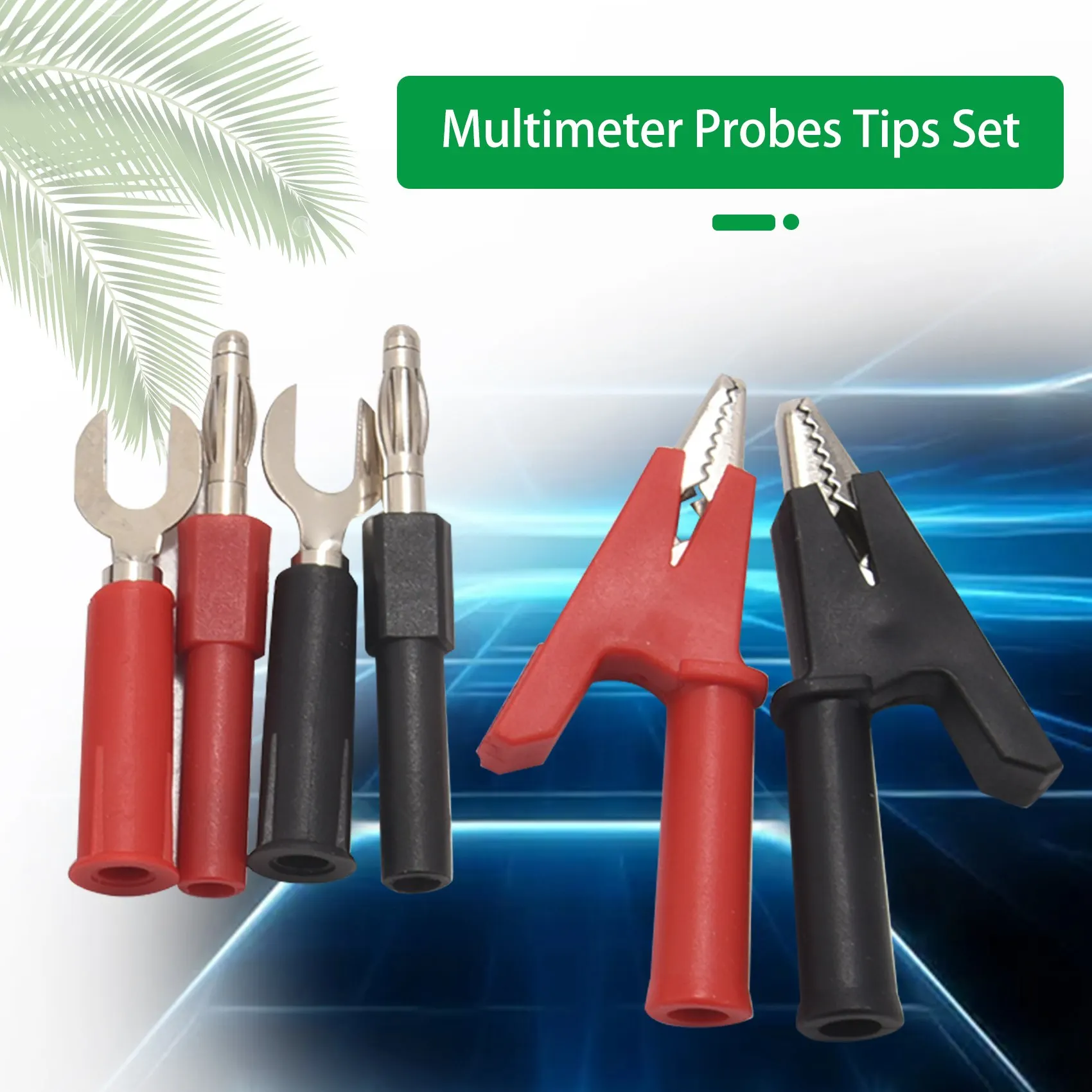2026 New P1503B Multimeter Test Leads Kit, Digital Multimeter Leads with Alligator Clips Replaceable Multimeter Probes Tips Set