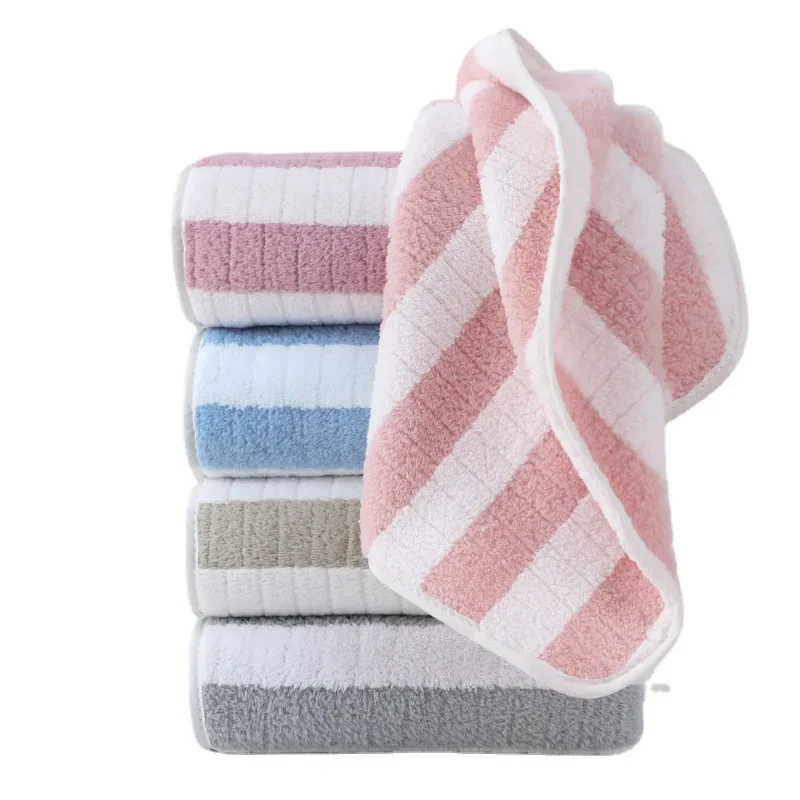 1PC 35x75cm Stripes Absorbent Quick Drying Bath Towel Sets Soft Adults Face Hand Towels Bathroom Microfiber Swim Bath Towels