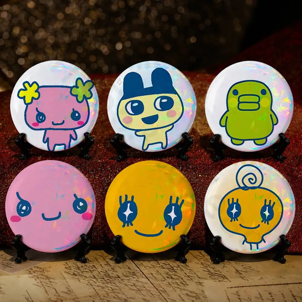 T-Tamagotchi M-Mametchi 32/44/58mm Handmade Pins Round Brooch Badge Backpacks Clothes Jewelry Gifts