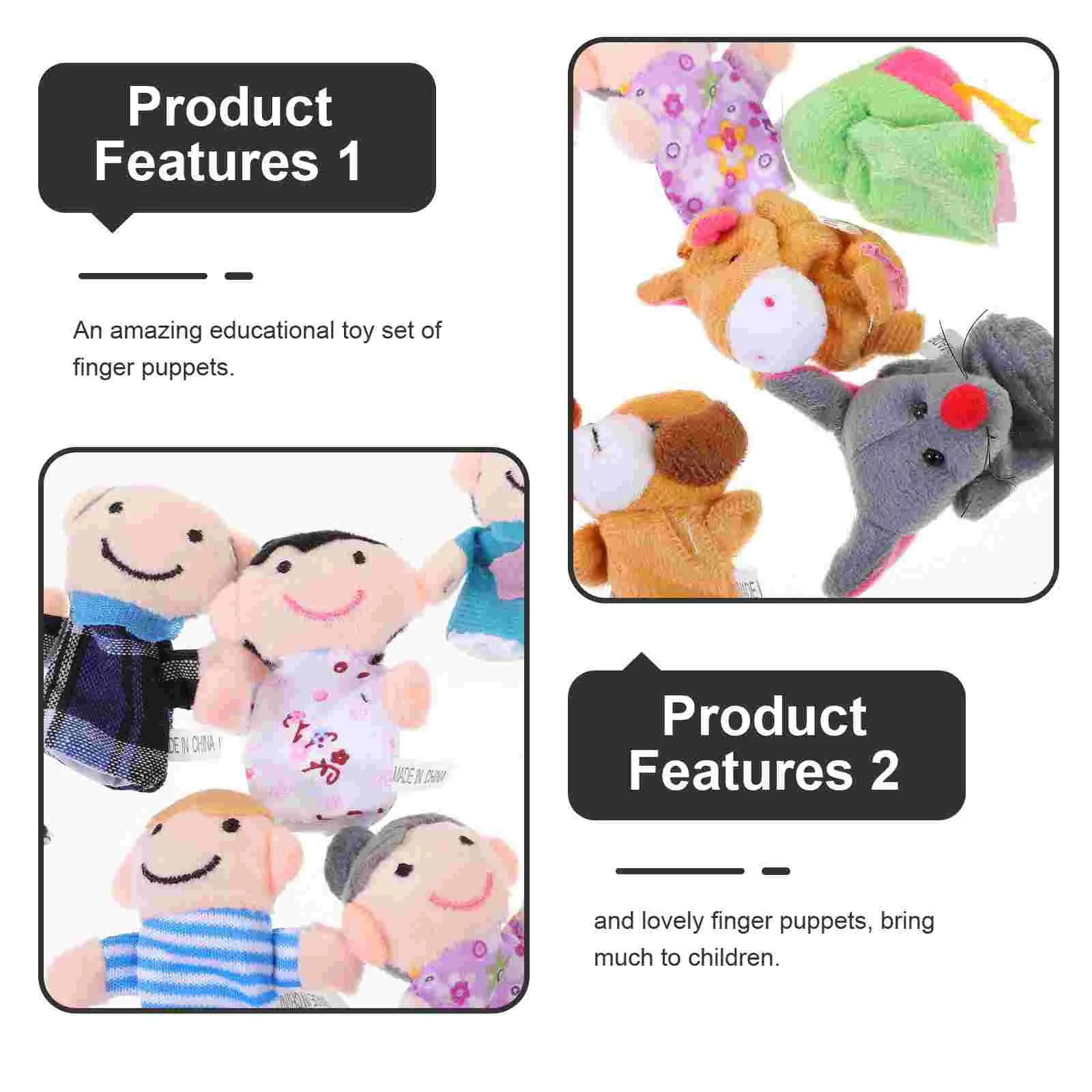 Party Favors for Toddlers Kids Finger Puppets Mini Toys Animals Story Time Play House Accessories Hand