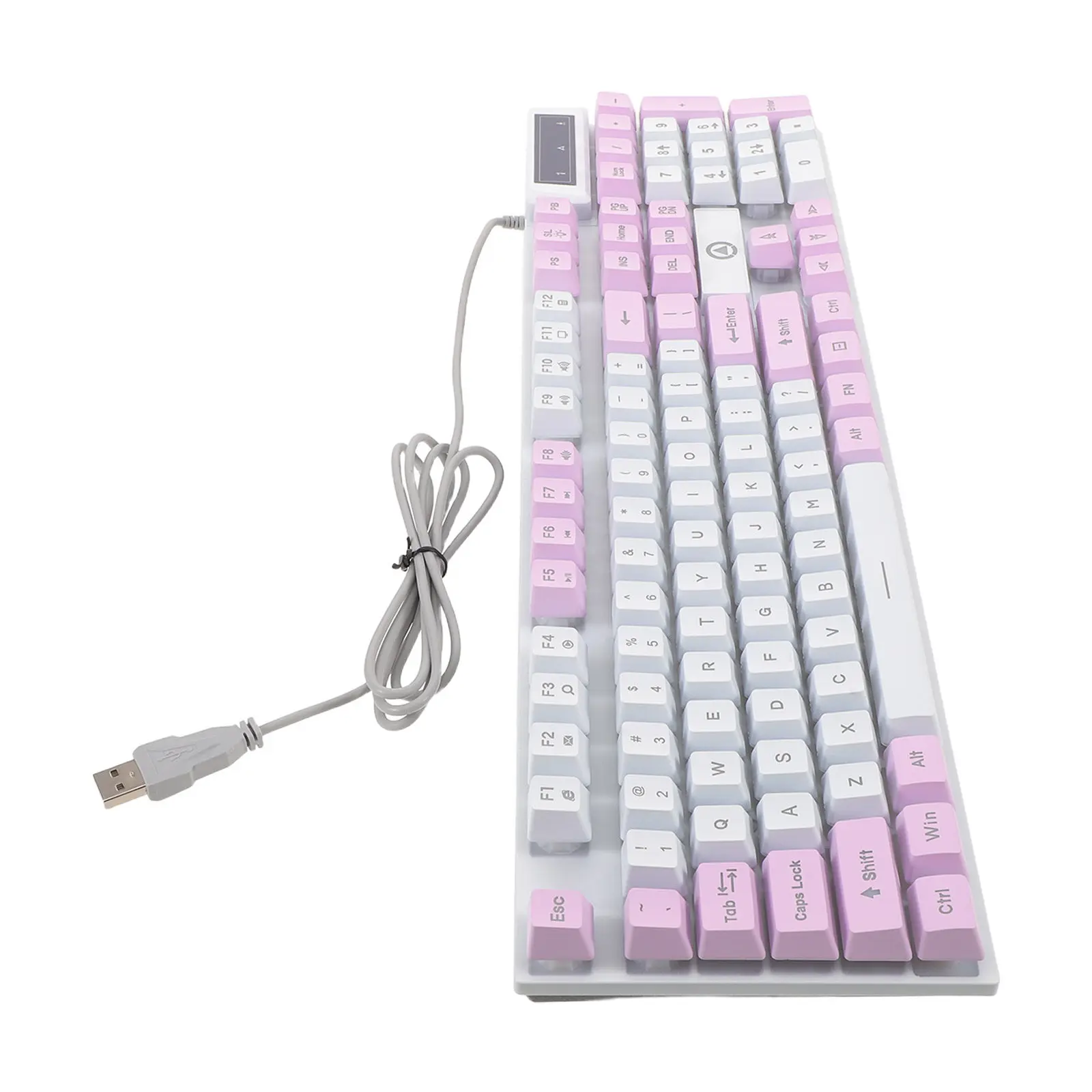 

104 Keys Mechanical Keyboard Rgb Backlit Wired Gaming Keyboard For Pc Laptop Usb Retro Design Long-Lasting Keypads Gamers Office