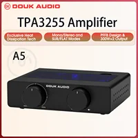 Douk Audio A5 Mini TPA3255 amplificador de potencia Digital HIFI 300W Clase D amplificador de altavoz estéreo para el hogar