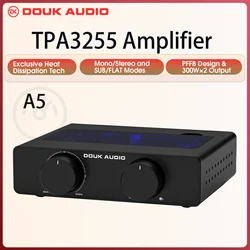 Douk Audio A5 Mini TPA3255 Digital Power Amplifier HIFI 300W Class D Home Stereo Speaker Amp