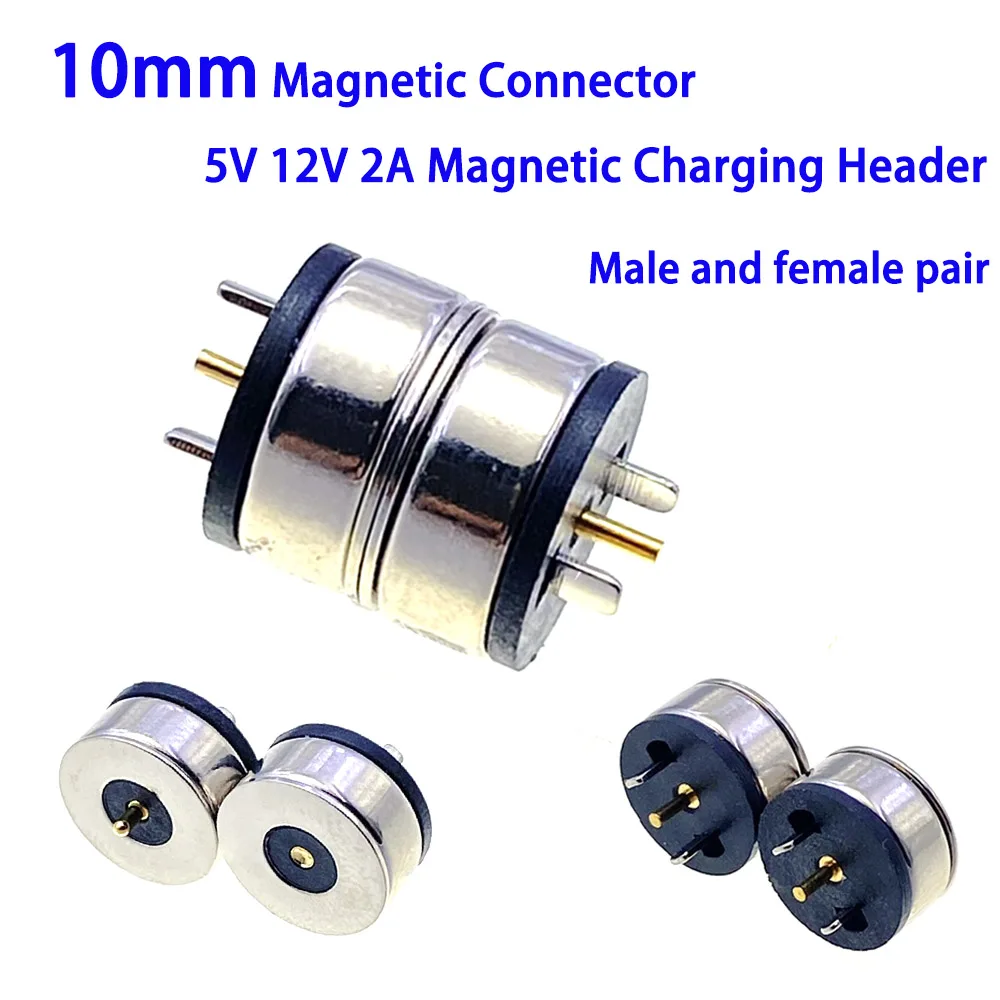 Pares magnéticos masculinos e femininos de fio de solda de cabeçalho de sucção tipo round4 5 7mm conector magnético 5V2A cabeçalho de carregamento magnético