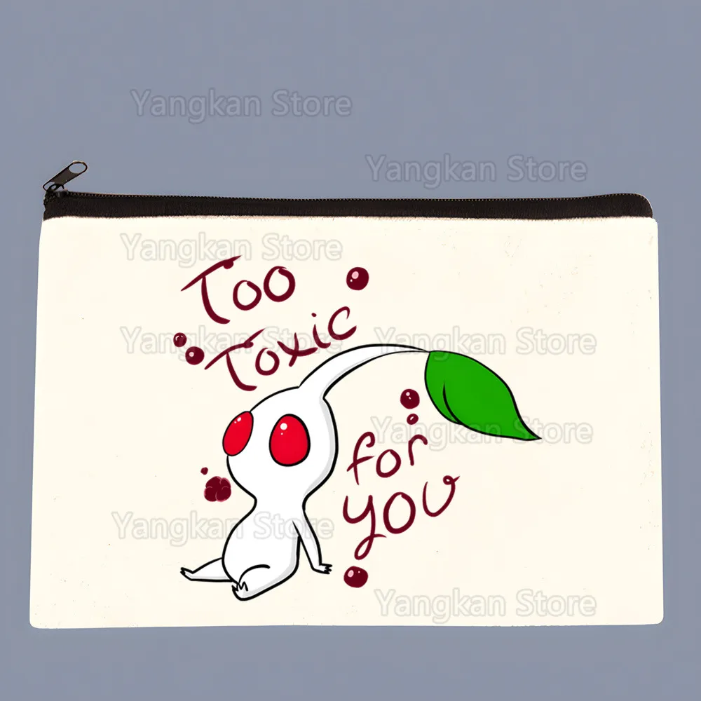 Pikmin Canvas Card Coin Purse Female Cute Simple Coin Mini Zipper Bag
