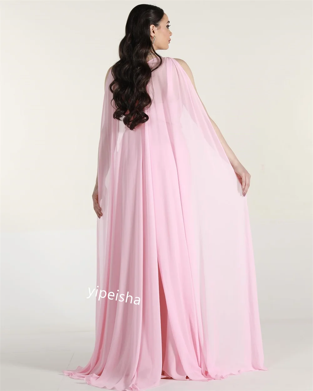 Jiayigong     Satin Beading A-line O-Neck Bespoke Occasion Gown Long es Saudi Arabia  