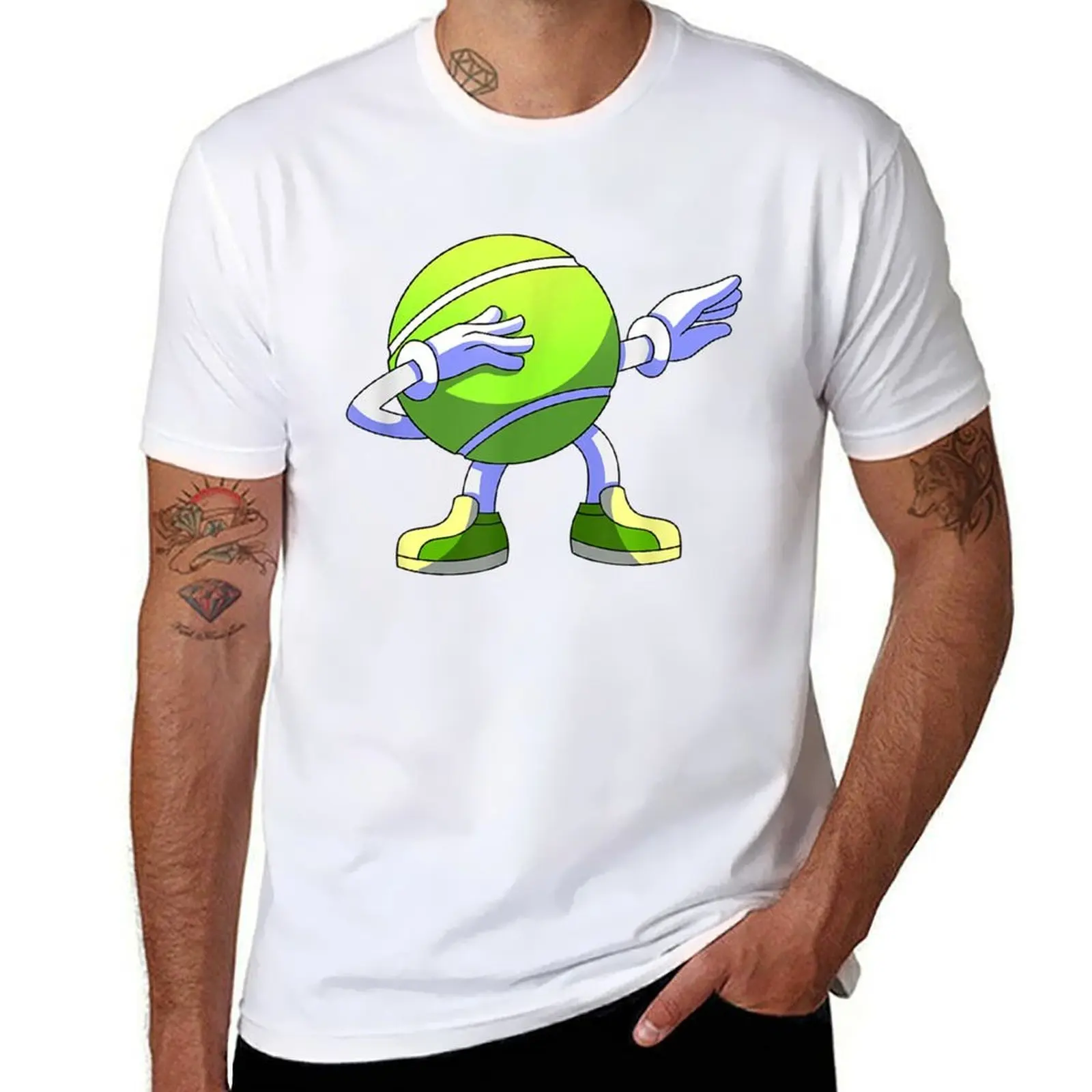 

Dabbing Tennis Ball Funny Tennis Player T-Shirt man t shirts for men casual man t shirt heavy cotton T-Shirt