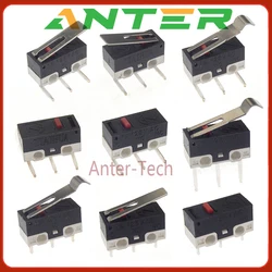 5PCS Micro Limit Switch Momentary Push Button Switch 1A 125V AC Mouse Switch 3Pins Long Handle Roller Lever Arm SPDT 12* 6 *6mm