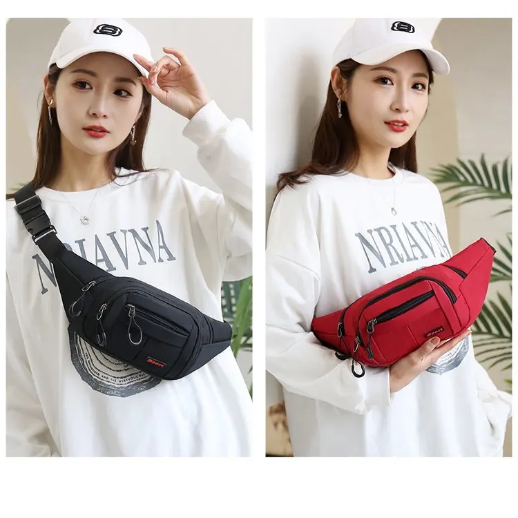 Borsa a tracolla singola da corsa, sportiva, fitness, a tracolla, per il tempo libero, moda, portaoggetti per cellulare, marsupio di grande capacità