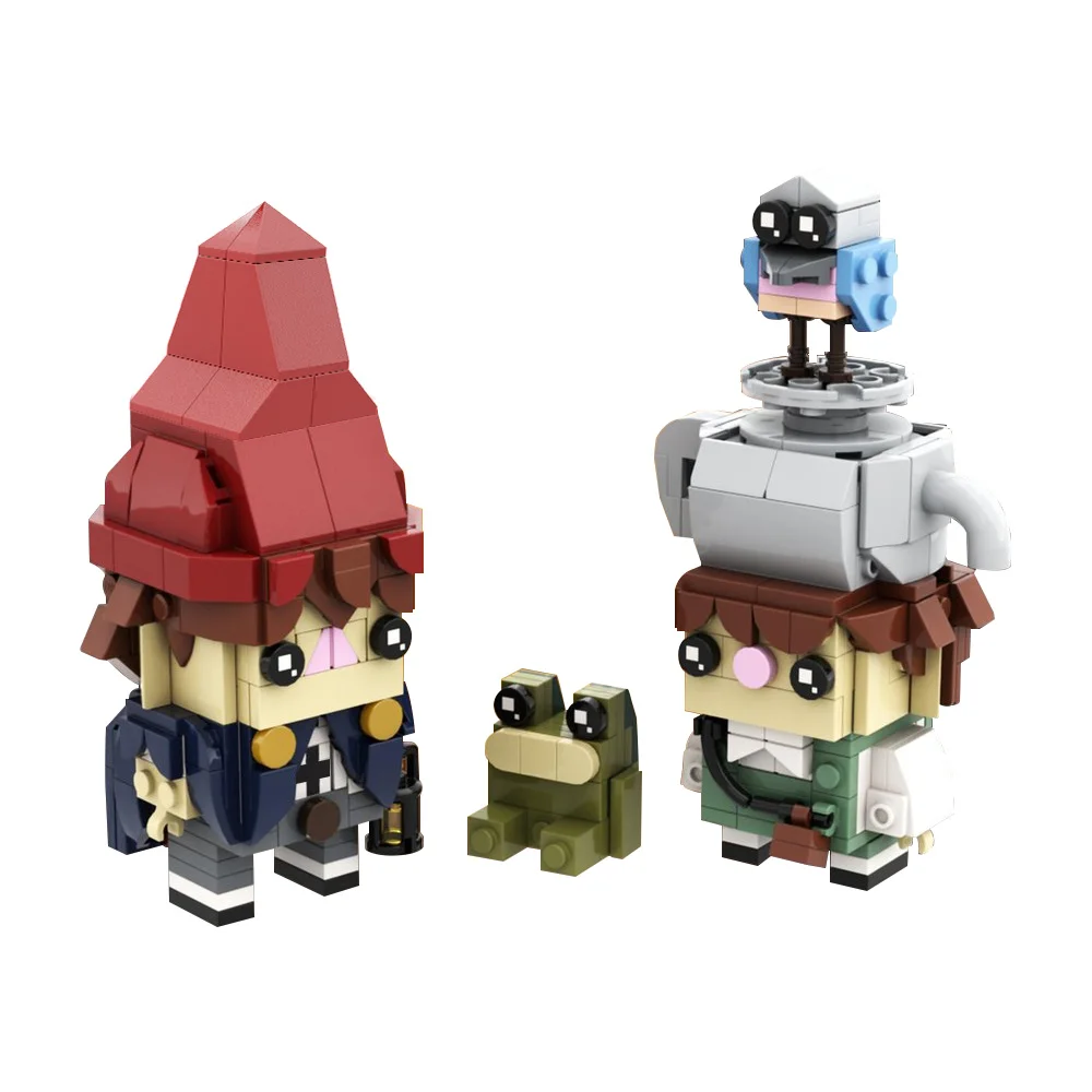 

MOC Cartoon Over the Garden Wall Figure Brickheadz Model Building Blocks Wirt Greg Beatrice and Jason Funderburke Brick Toy Gift