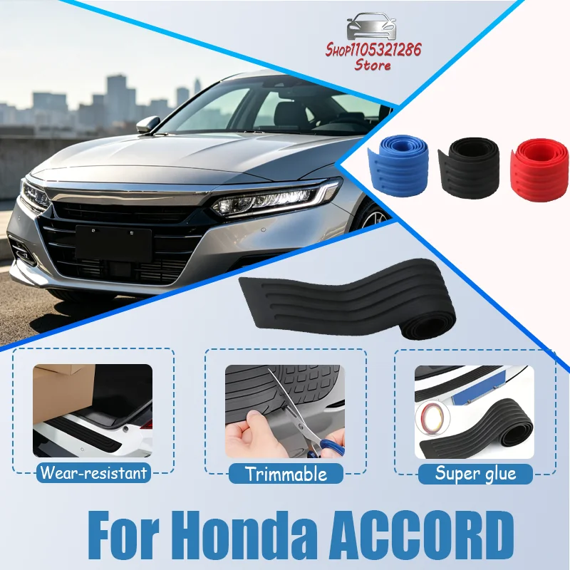 

For Honda ACCORD PVC Rubber Protective Strip, Car Trunk Door Sill Protection Sticker Reinforcement Decorative Sticker