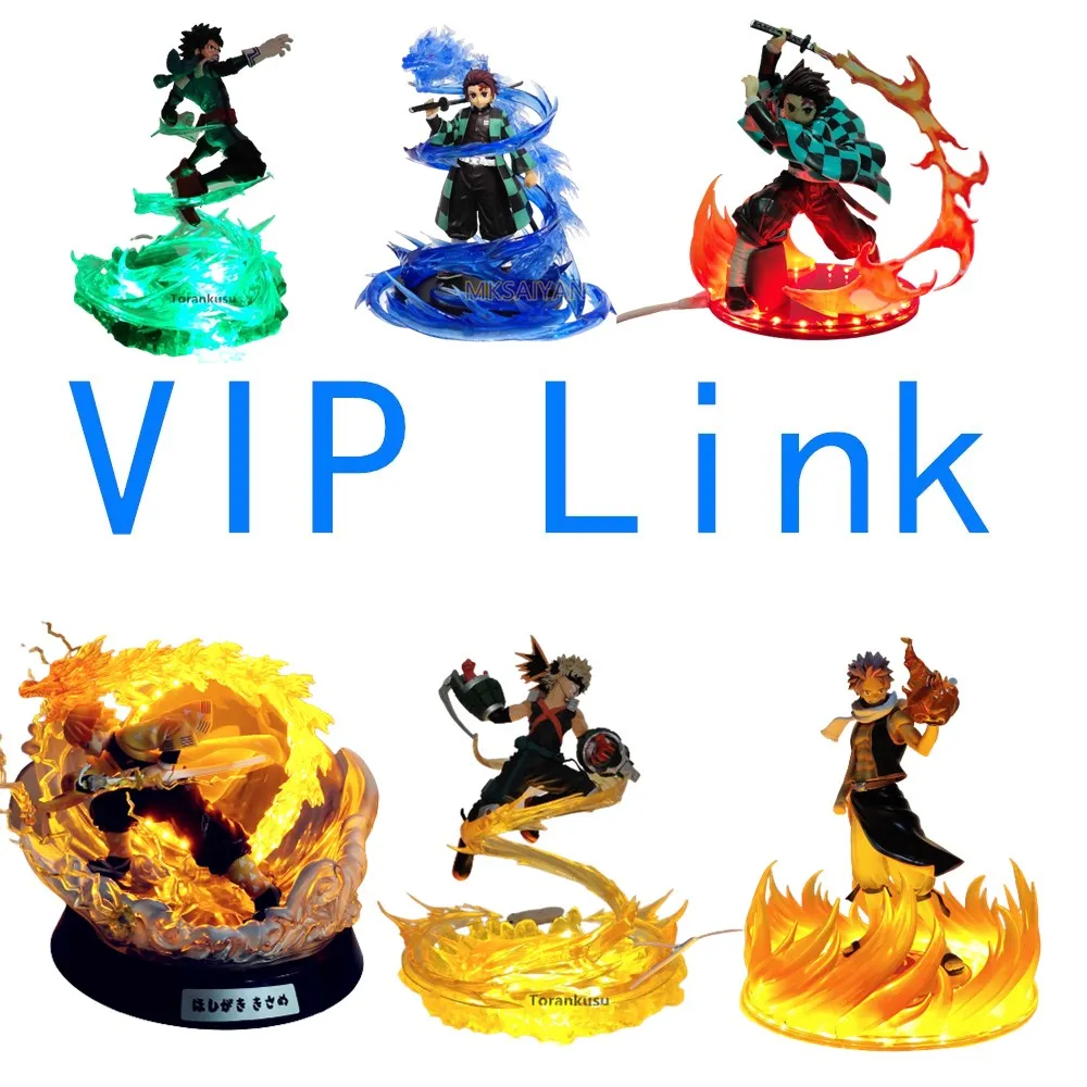 VIP Link Demon Slayer Fairy Tail My Hero Academia Anime Figures Kimetsu no Yaiba Tanjirou Zenitsu Bakugou Denji Action Figure