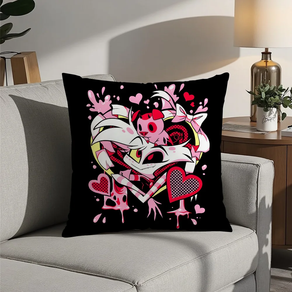 

TV Show H-Hazbin h-HotelS Pillow Case Plush Fabric Soft Pillowcase Double Sided Print Cushion Cover Household Gifts