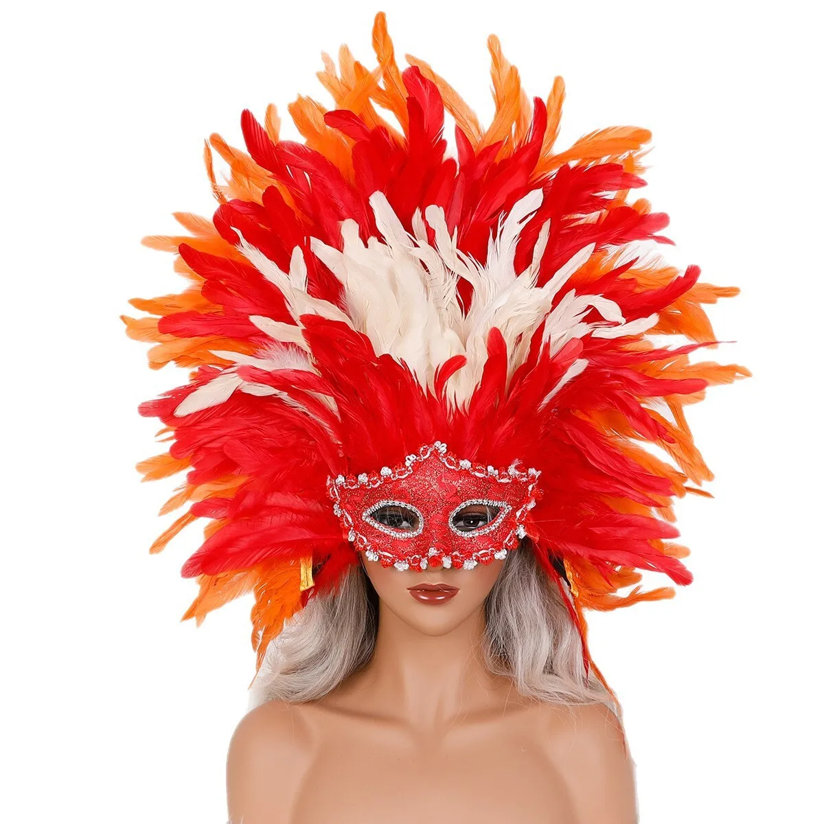 البندقية الراقية ريشة نصف قناع الوجه القابل للإزالة كرنفال ليلة لعب الأدوار الدعائم حفلة التخرج لعب الأدوار #3