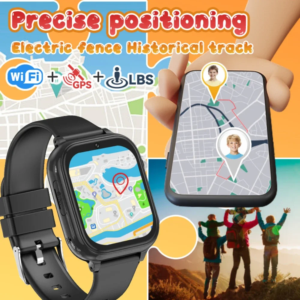 

Smart Watch 2024 Boys Girls Kids 4G Phone Watch wifi LBS Smart GPS Positioning Video SOS 1.83 inches 700 mAh Ultra Long Standby