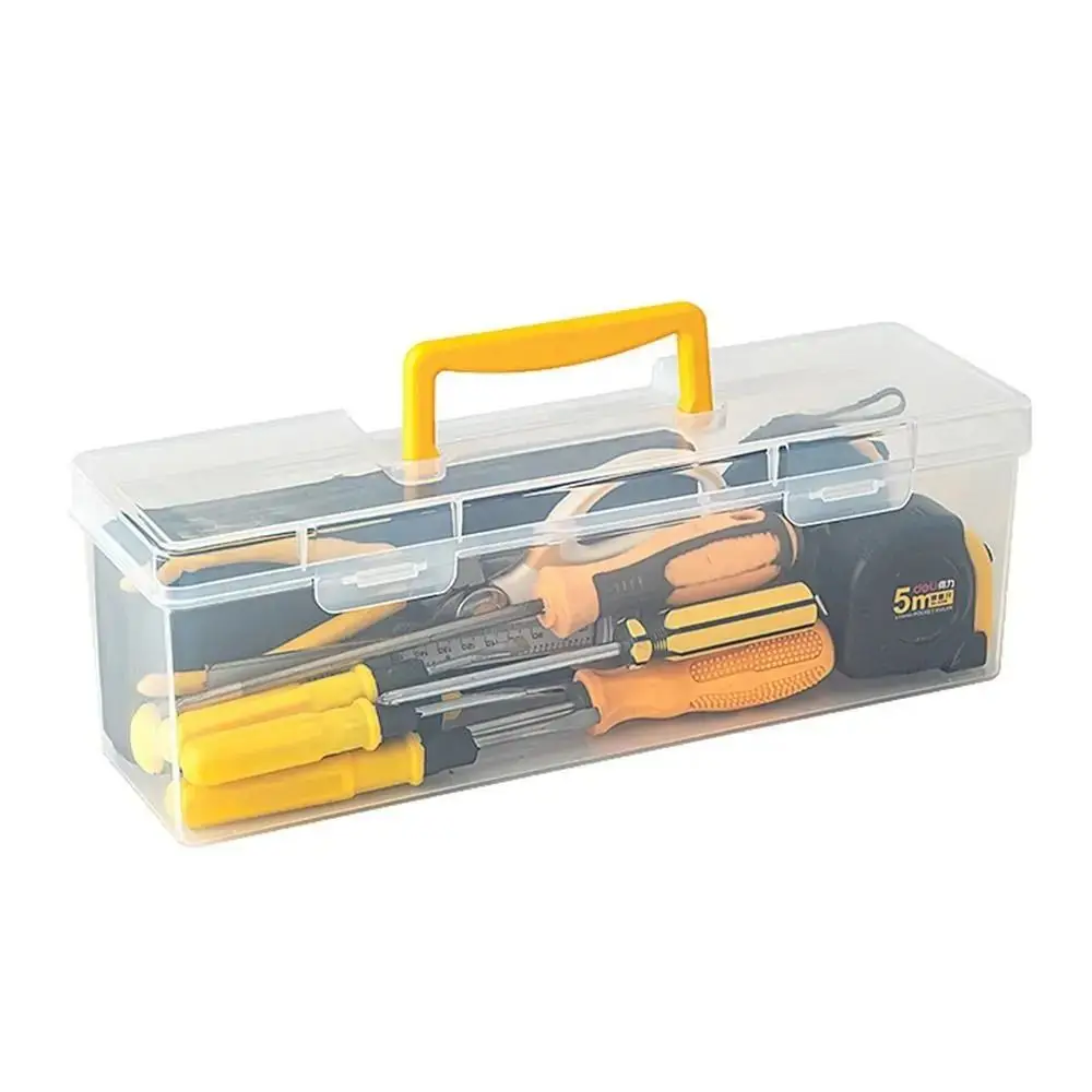 Large Capacity Hardware Tool Box Transparent Impact-resistant Storage Screw Box PP Plastic Multifunctional Tool Storage Box