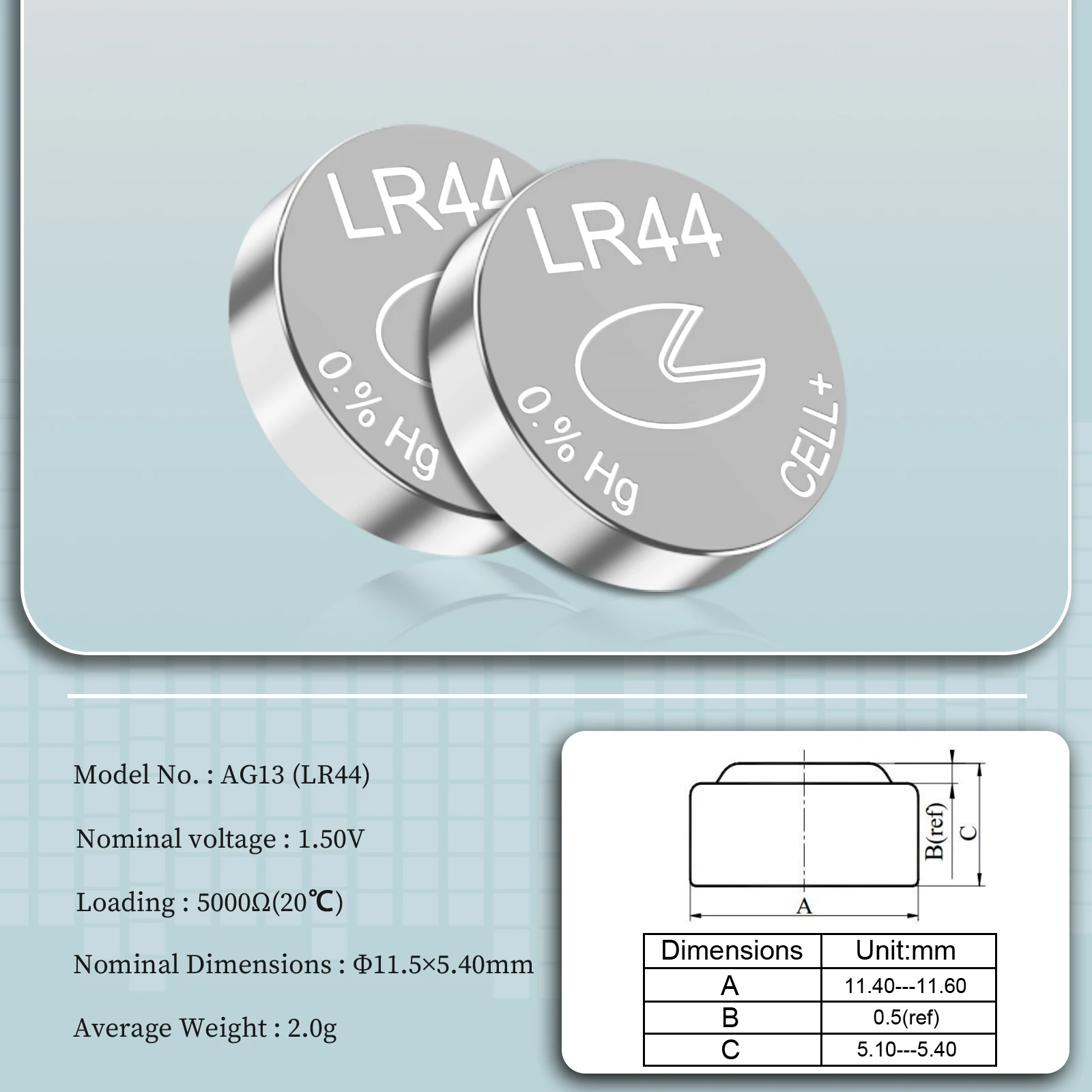 500PC PKCELL AG13 LR44 Button Coin Cell 1.5V Alkaline Battery as 357A S76E G13 For calculator Clocks, Watches, Calculators,