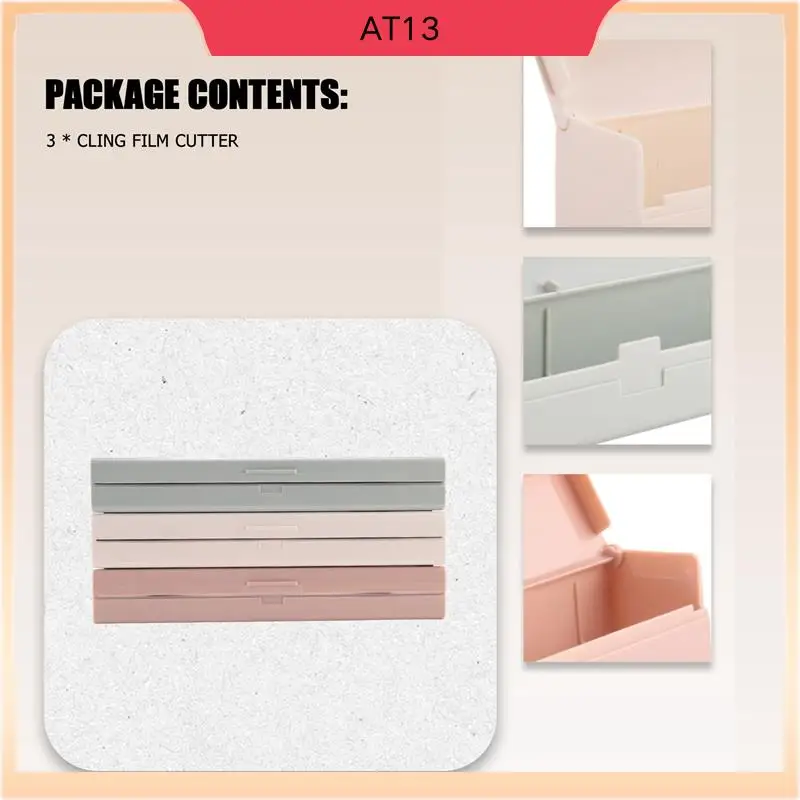 

AT13 3 Pieces Plastic Wrap Dispenser , Food Wrap Cling Film Storage Organizer, Kitchen Aluminum Foil/Foil Wax Paper