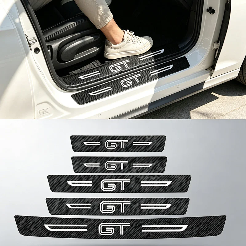 Neue Autotürschwellenschutz-Aufkleber für Ford GT Logo KUGA FOCUS MONDEO FUSION RANGER Auto-Schwellenschutz Anti-Kratz-Aufkleber