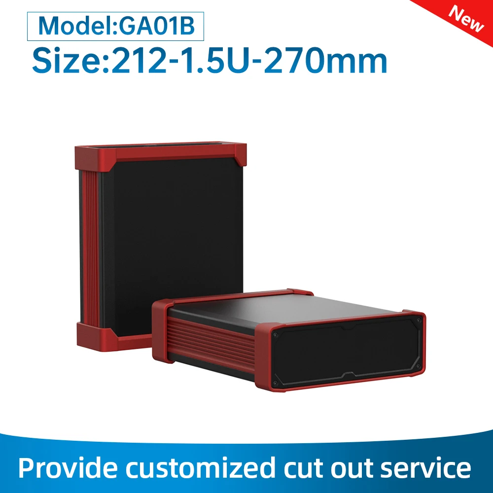 

Yonggu Custom Sheet Metal Chassis Electronic Enclosure For Amplifier Equipment Housing 1.5U Aluminum Server Case