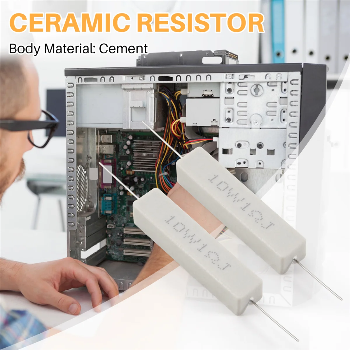 Y06A 1.0 Ohm 10W Wirewound Ceramic Cement Resistor 5 Pcs