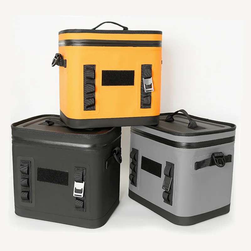 

Portable Large Waterproof Insulated Ice Cooler Bag, TPU Anti-Collision Thermal Container for Outdoor Travel Camping Tableware