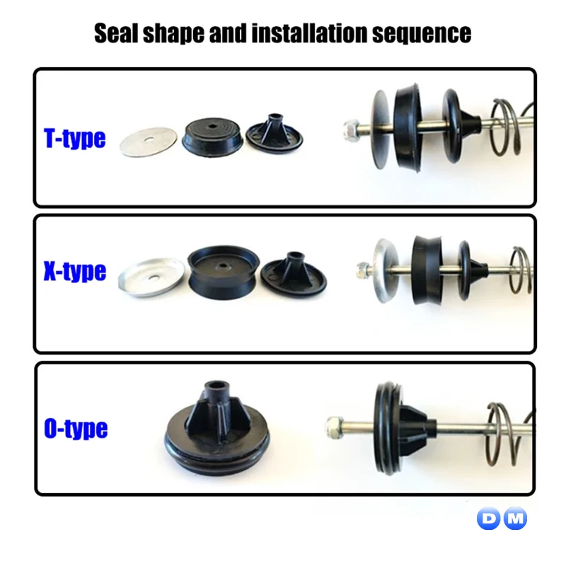 General Accessories for Conventional Manual Butter Guns, Cup Type T for Oil Seal Soft Rubber Rings with Diameter of 56MM ,60MM