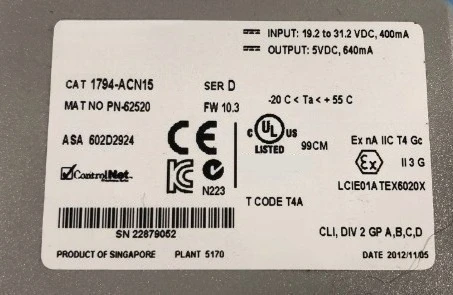 

Brand new original 1794-ACN15 1794-TB3G 1794 ACN15 Fast delivery