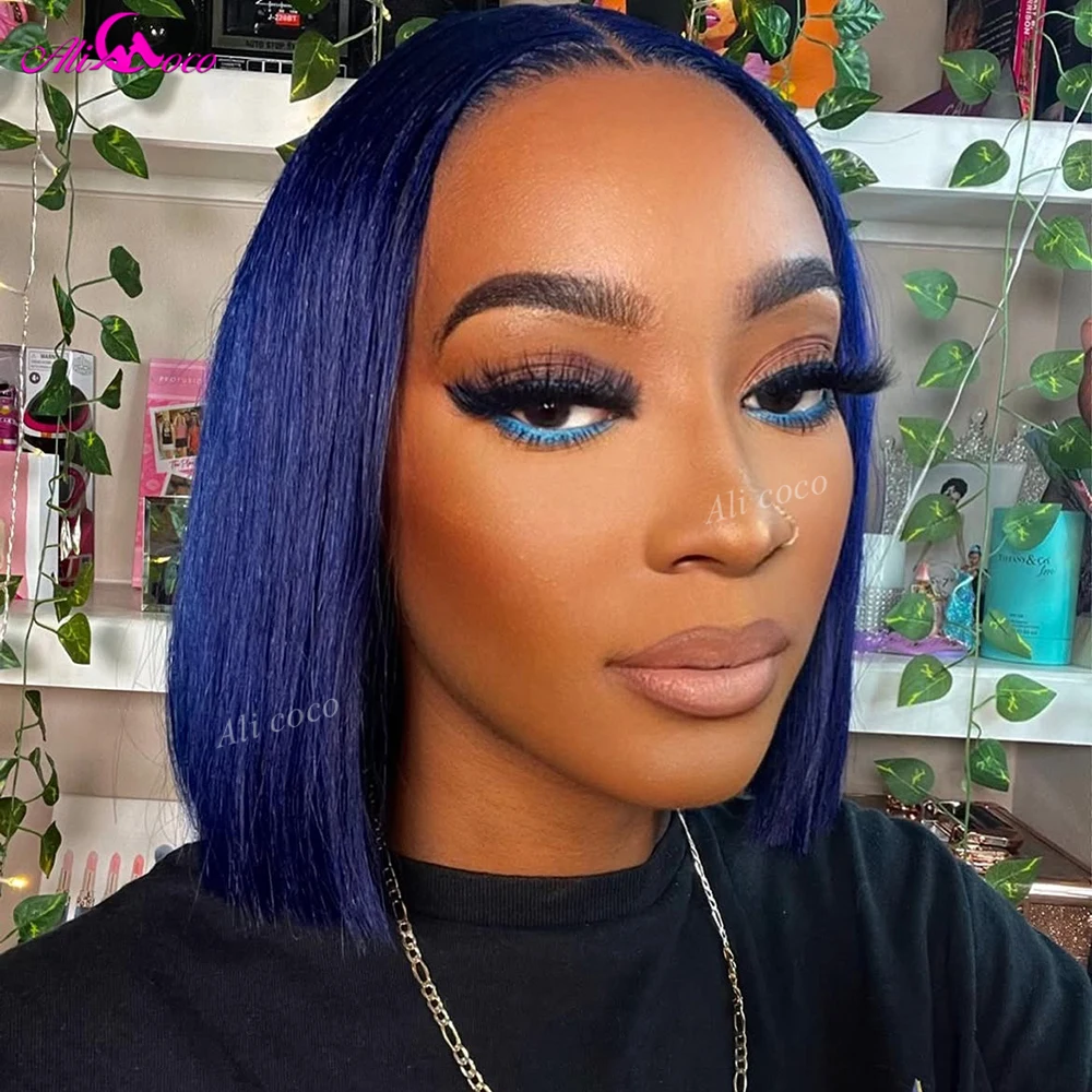 dark-blue-colored-13x4-bob-real-human-hair-wigs-lace-frontal-wig-180-density-straight-short-wigs-brazilian-for-women