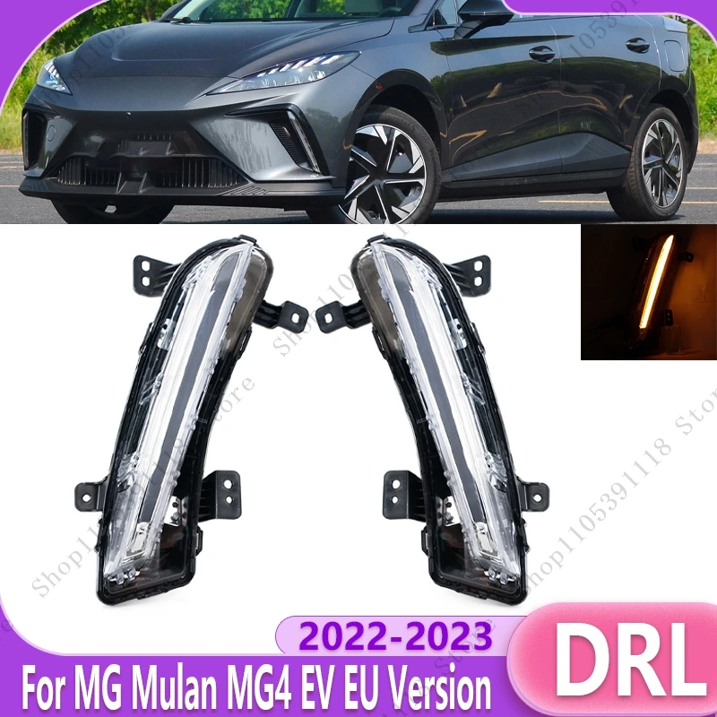 

For SAIC MG Mulan MG4 EV 2022 2023 European Version Car Front Bumper Daytime Running Light DRL Fog Lamp Turn SIgnal Light