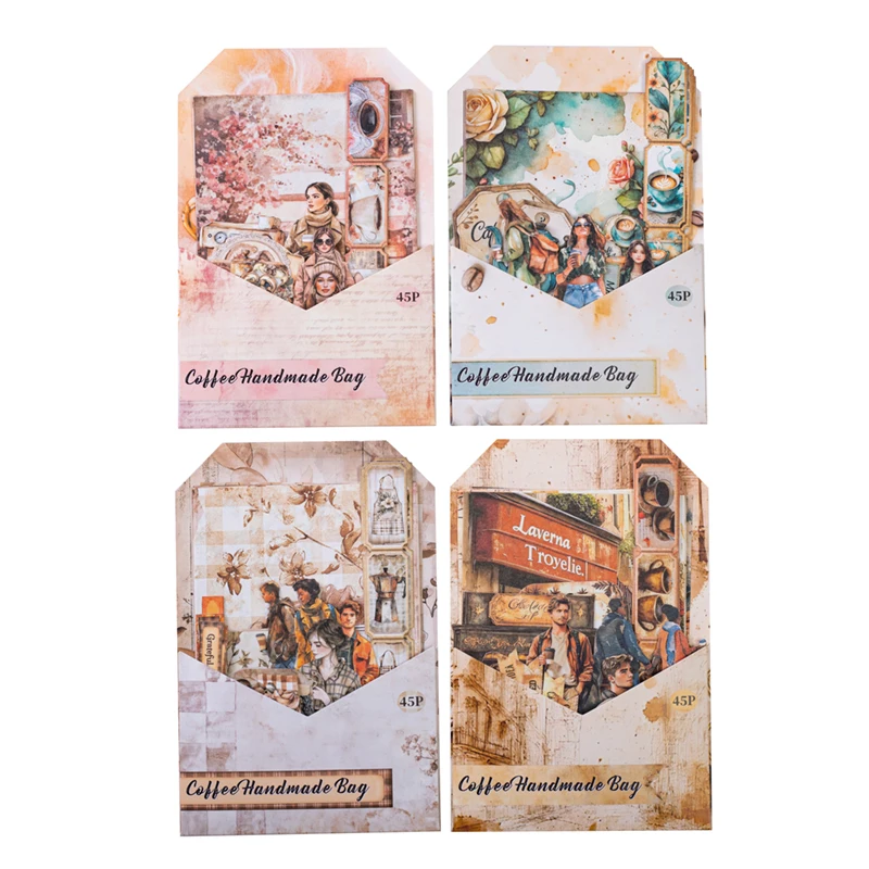 4packs/LOT Coffee tent bag Series series cute lovely creative decoration DIY paper memo pad