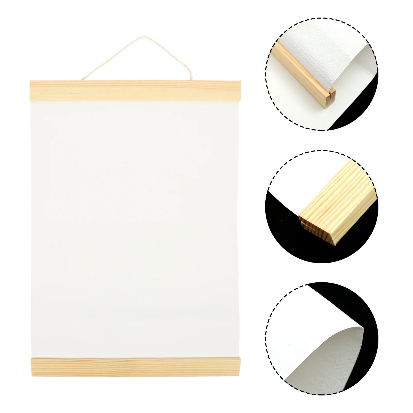 

3 Pcs Canvas Oil Painting Ornaments for Kids Supplies Blank Canvases Cloth Hanging