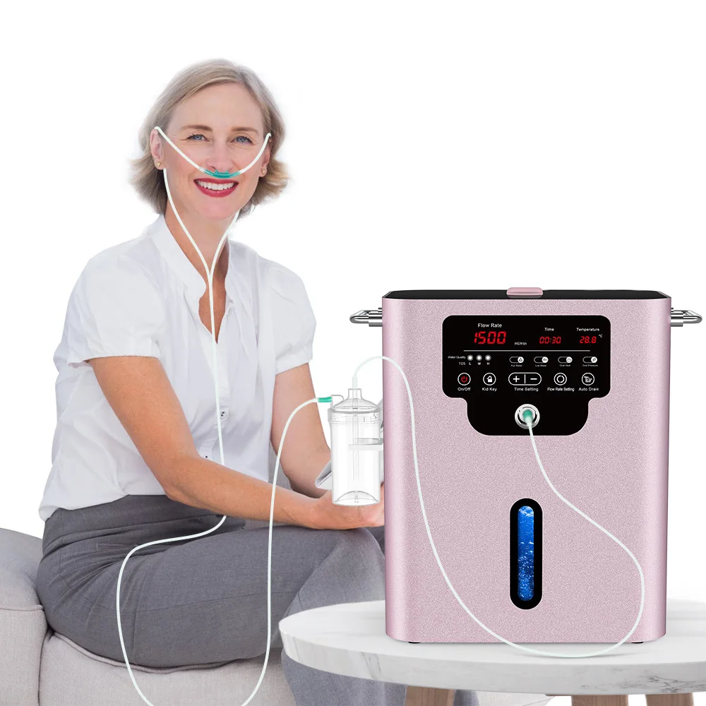 Hrdrogen Gas Therapy Device Oxygen&Hydrogen Generator Device Hydrogen Inhalation Machine Low Noise 99.99% Pure H2