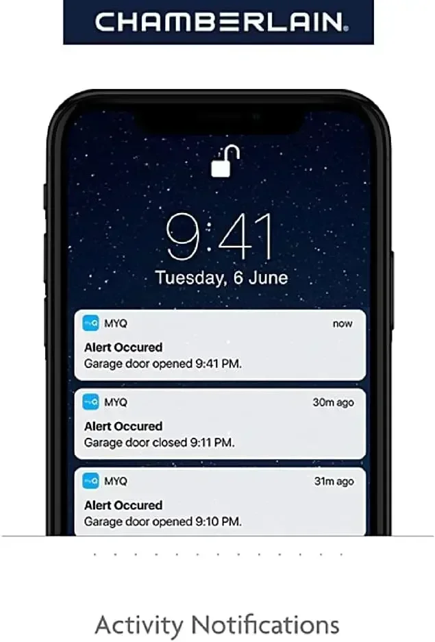 Intelligenter Garagentor öffner mit leisem Riemen antrieb, grau