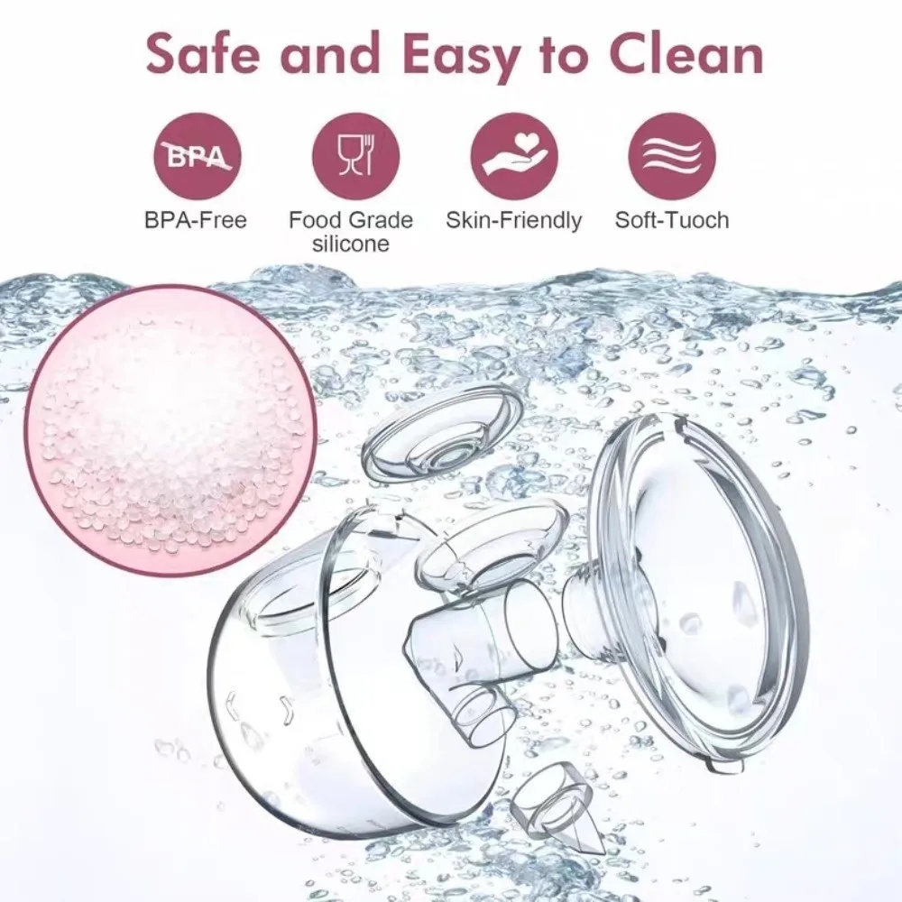 

180ML Capacity Electric Breast Pump High Suction Massage Painless Hands Free Breast Pump Intelligent Integrated