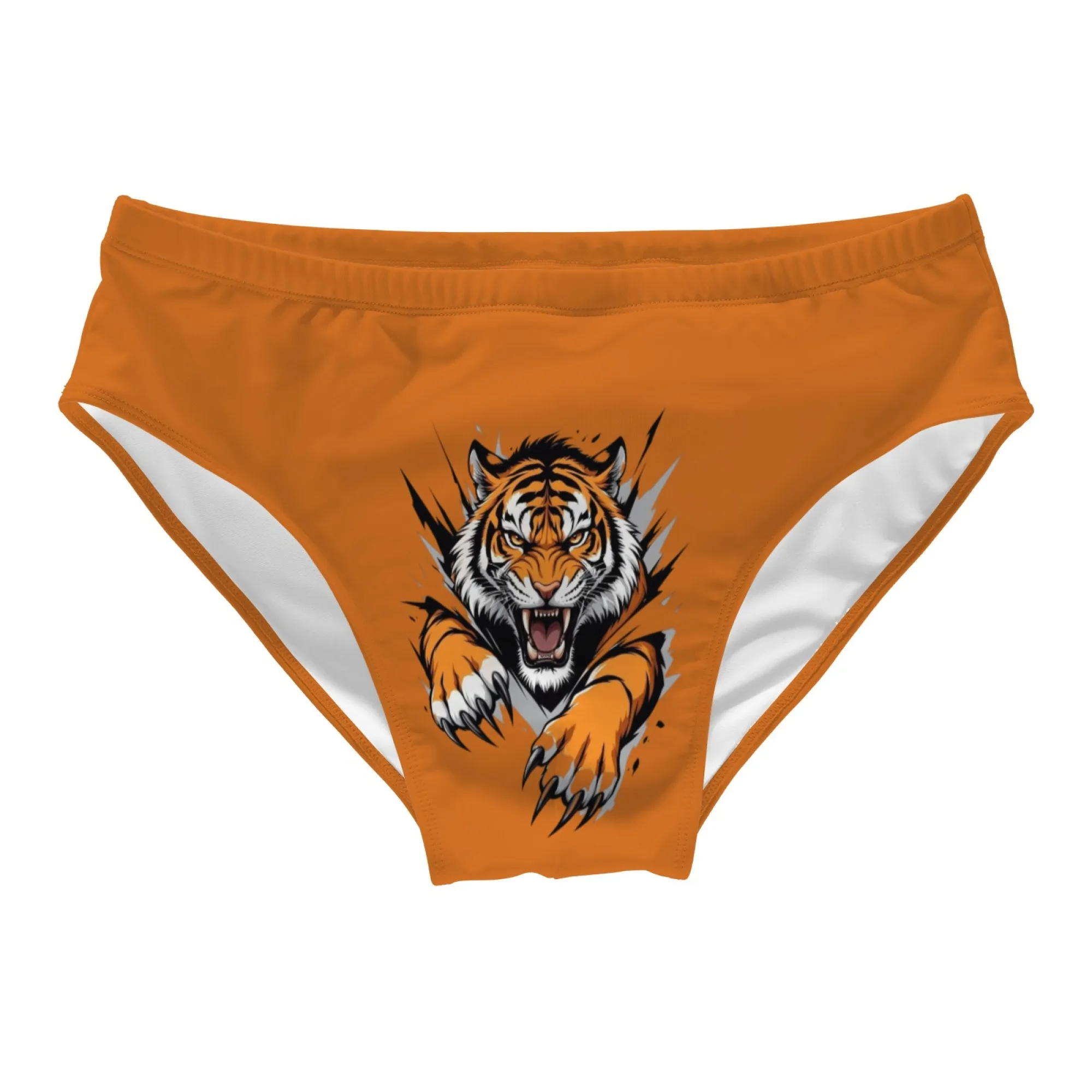 Roaring Tiger Men's Swimming Trunks Swimwear Fashion Personality Beach Pants Lightweight Breathable Non-slip Sexy Bikini Party
